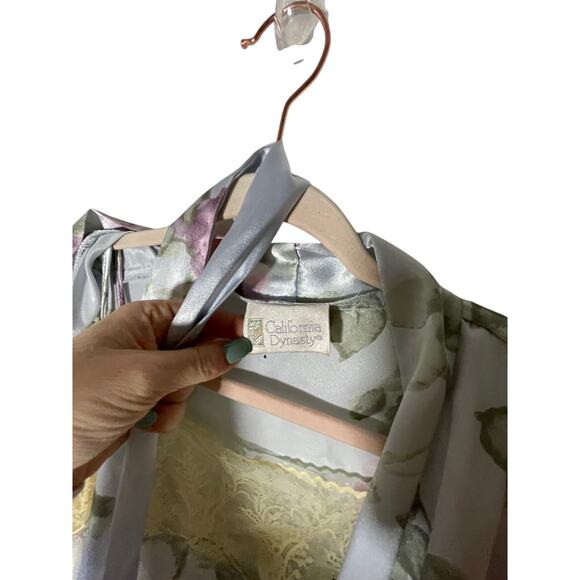 Vintage 90's California Dynasty Night Gown and Robe Matching Intimate Set Boho M - Picture 3 of 6